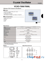 Datasheet VCXO-7050 manufacturer Kyocera Kinseki